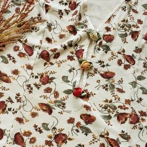 Off white floral V-Neck tank